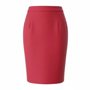 Tahari Red Knee-Length Pencil Skirt EUC